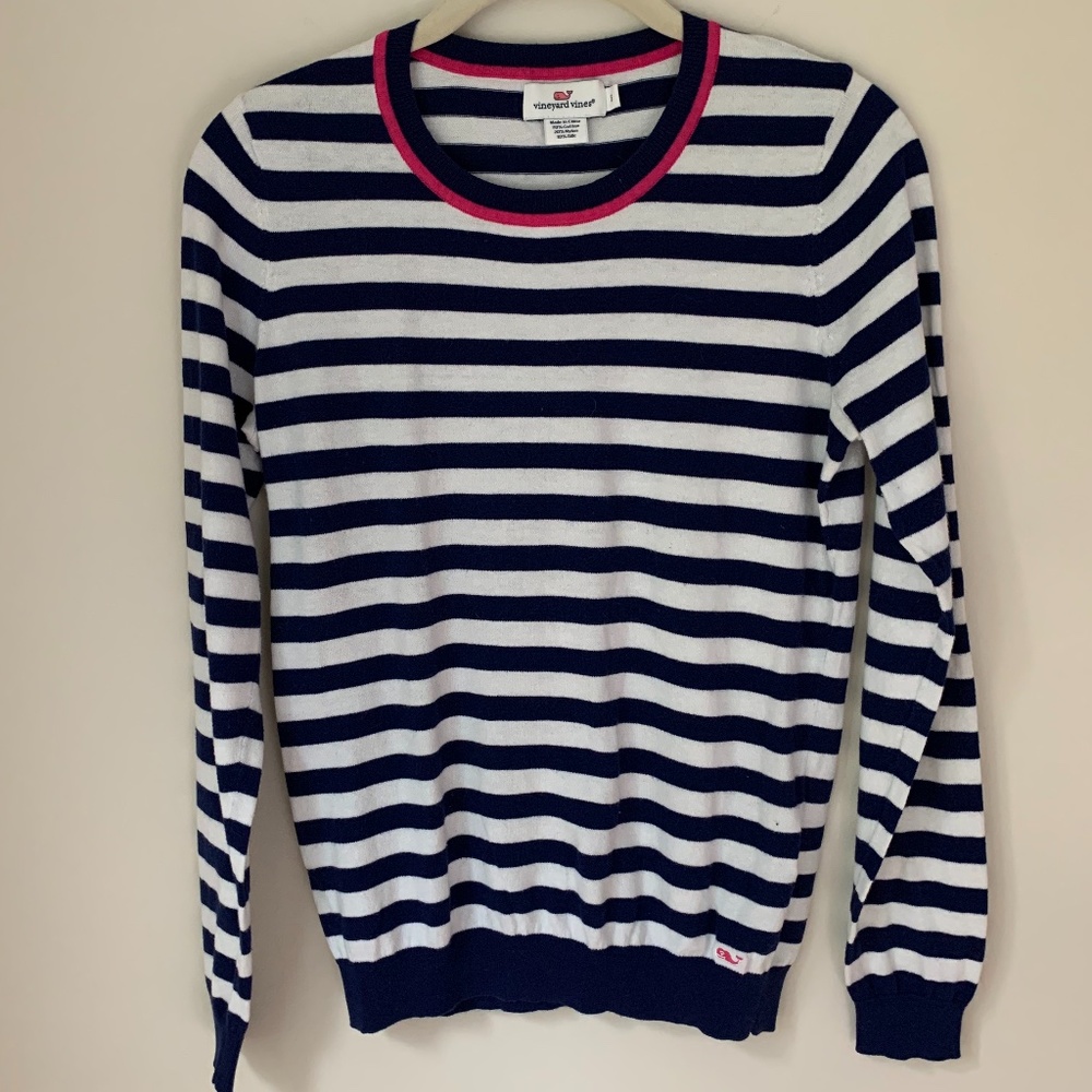 VINEYARD VINES Striped Crew Neck Sweater